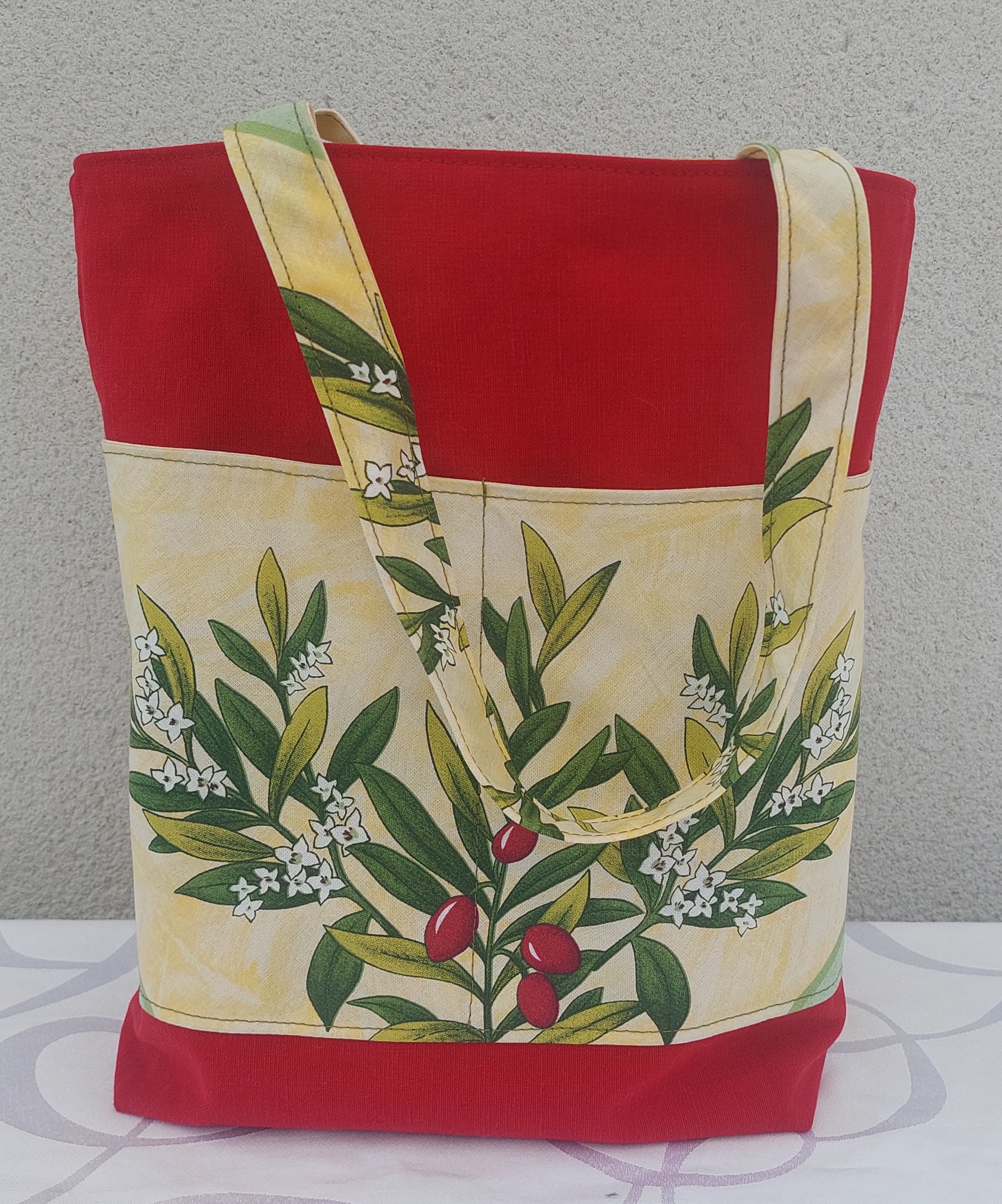 Cabas réversible Provence — Jaune & Rouge